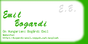 emil bogardi business card