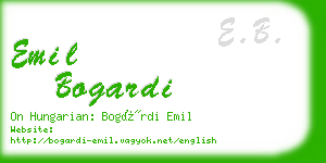 emil bogardi business card